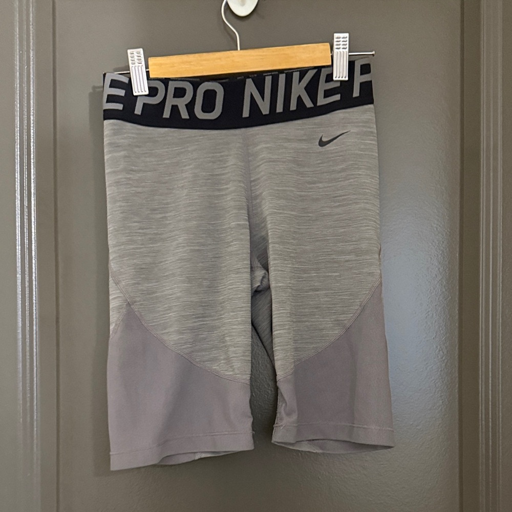 Nike Pro Heather Gray Compression Shorts